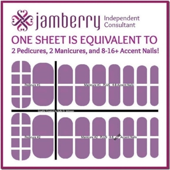 Jamberry Green and White Striped Nail Wraps - Arcade - Picture 8 of 8